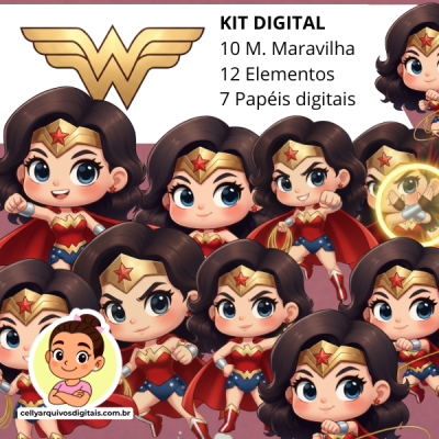Kit Digital Mulher Maravilha md1