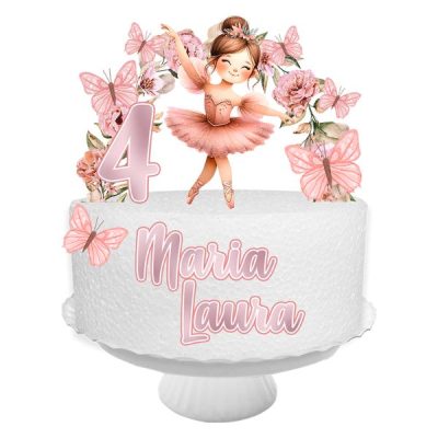 Topo de Bolo Digital Bailarina md2