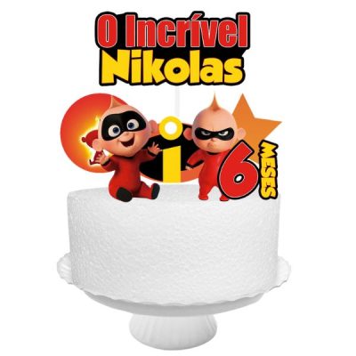 Topo de Bolo Digital Bebe Incrível md1 tb