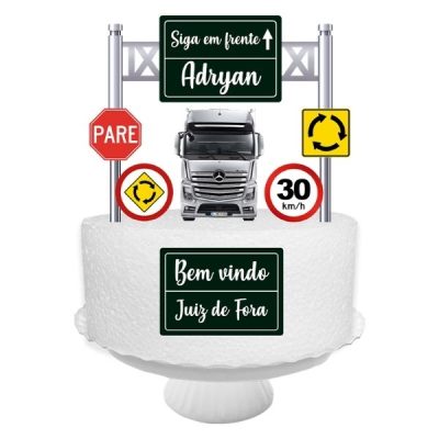Topo de Bolo Digital Camioneiro md1 tb