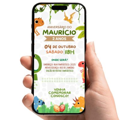 Convite Digital Dinossauro md1
