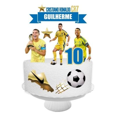 Topo de Bolo Digital Cristiano Ronaldo md1 tb
