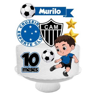 Topo de Bolo Digital Futebol Baby md1