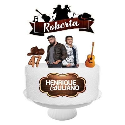 Topo de Bolo Digital Henrique e Juliano md1 tb