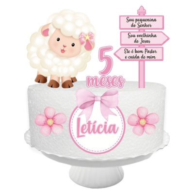 Topo de Bolo Digital Ovelhinha md1 tb
