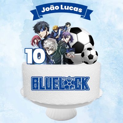 Topo de Bolo Digital Blue Lock